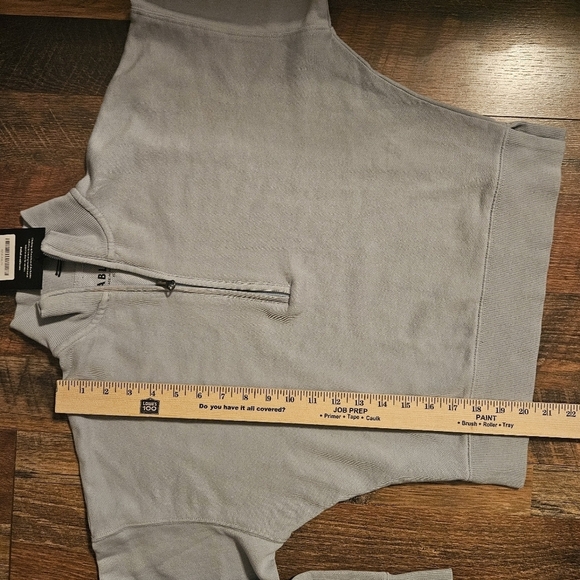 Able New Half-Zip Blue Cropped Sweatshirt Size XS - Picture 13 of 13